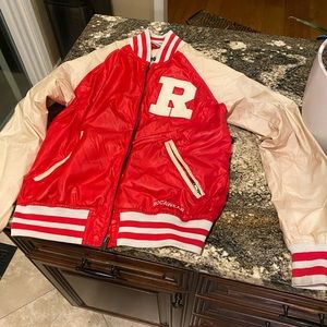 Rocawear red and cream letter jacket